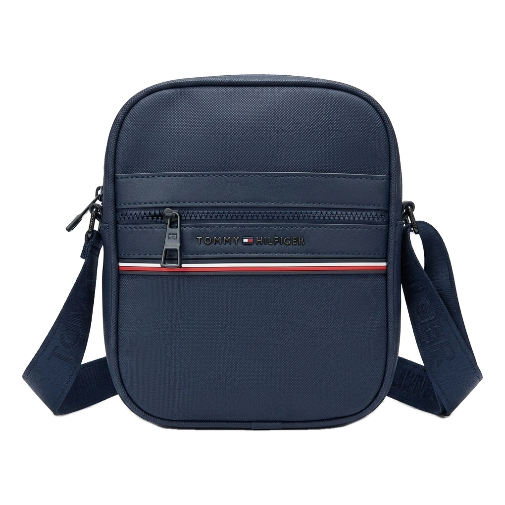 Tommy Hilfiger Men's Casual Crossover Crossbody Bag - Navy Blue #0068