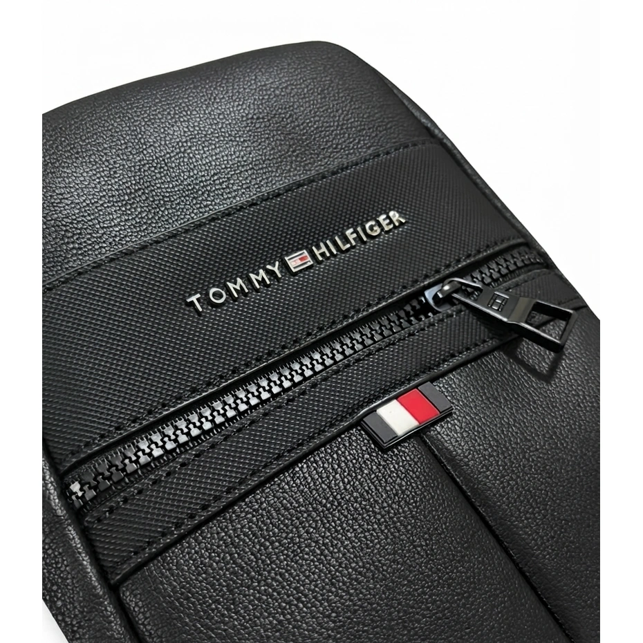 Tommy Hilfiger Men's Chic Crossbody Sling Bag - Black #0062