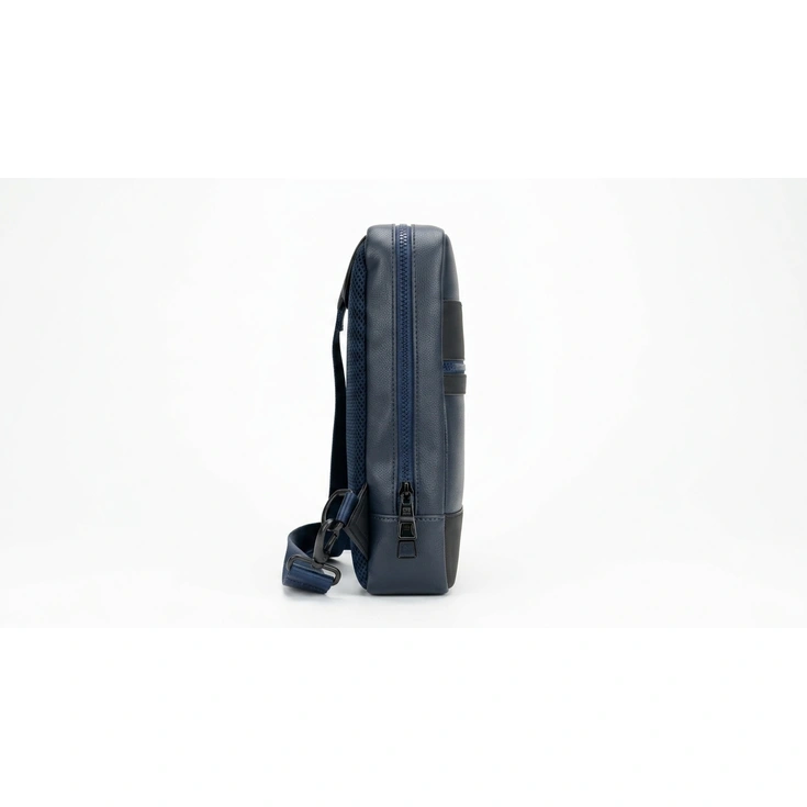 Tommy Hilfiger Men's Faux-Leather Crossbody Sling Bag - Navy #0065