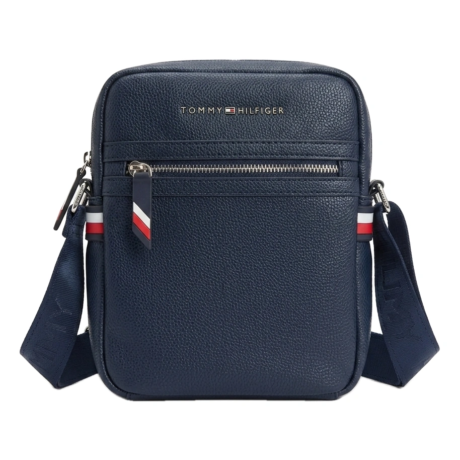 Tommy Hilfiger Men's Pebbled Crossbody Reporter Bag #0070