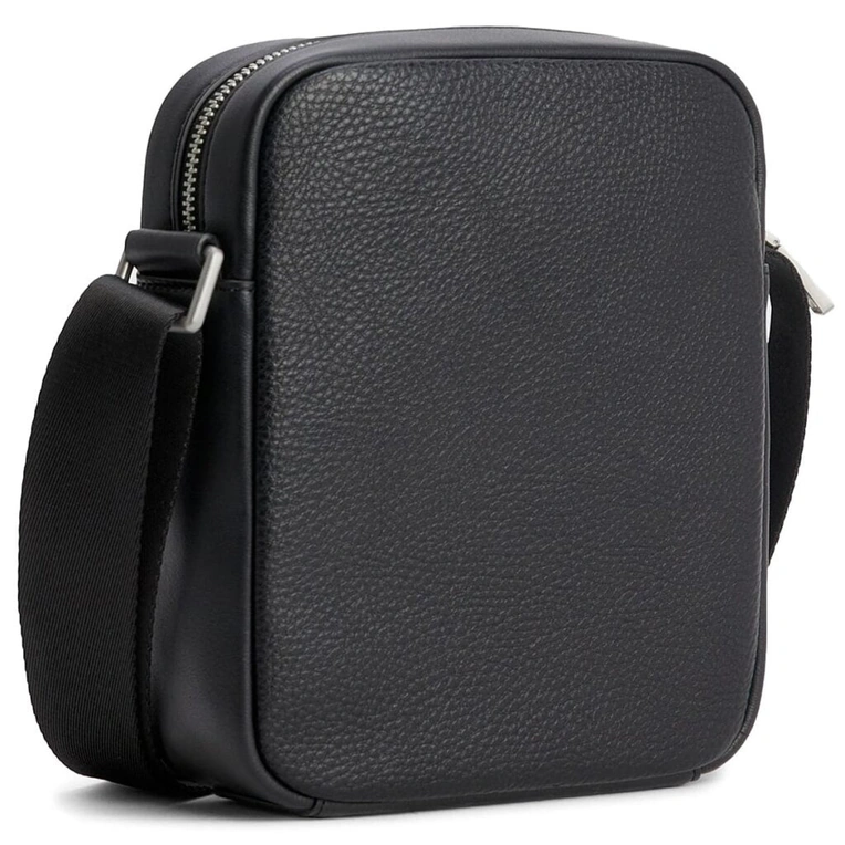 Tommy Hilfiger Men’s Black Leather Crossbody Bag AM0AM11308 – Elegant Everyday Hands-Free Bag#0042