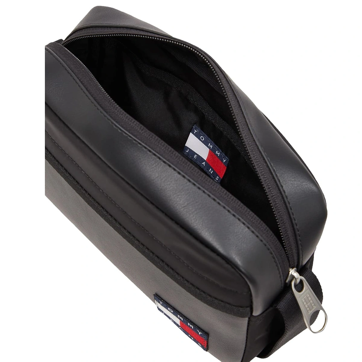 Tommy Hilfiger Polished Black Men’s Crossbody Messenger Bag #0019
