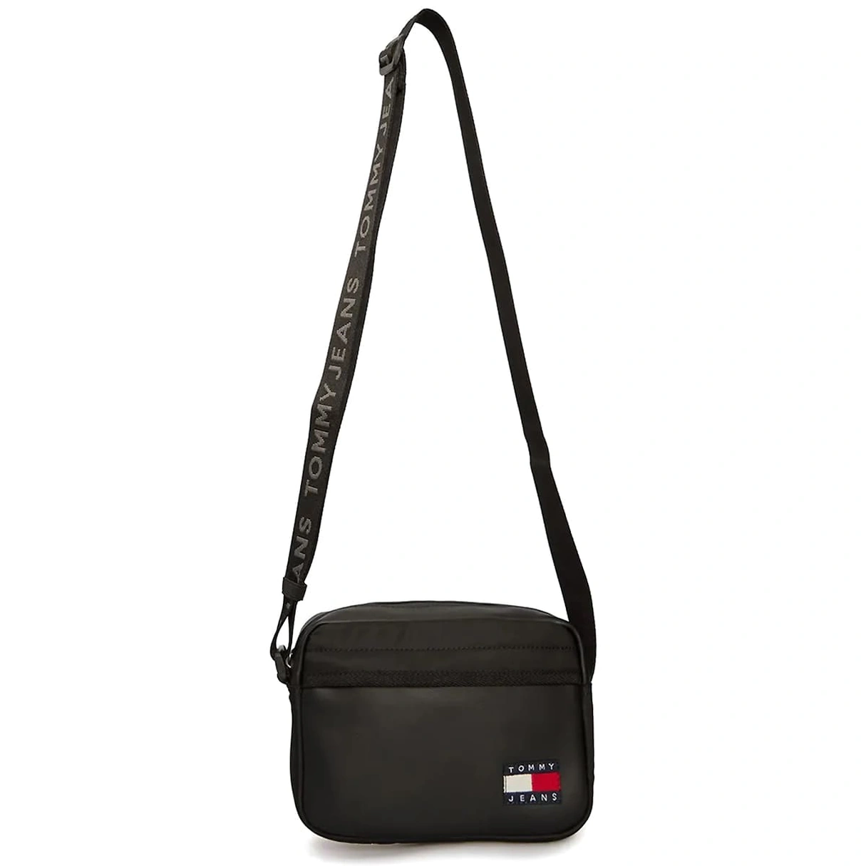 Tommy Hilfiger Polished Black Men’s Crossbody Messenger Bag #0019