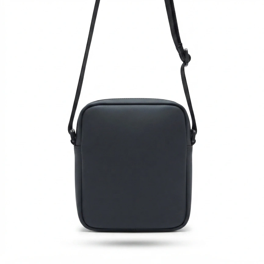 Tommy Jeans Men's Black Crossover Bag with Front Zip and Logo Patch #0080