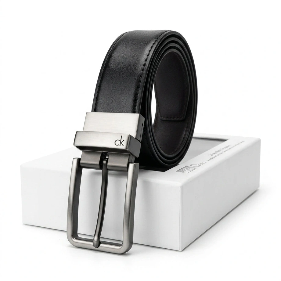 Calvin Klein Men's Leather Belt & Wallet Gift Set – Classic Black #11