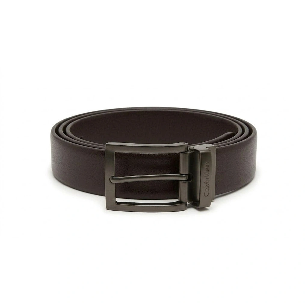 Calvin Klein Men's Reversible Belt – Black & Dark Brown Classic Leather Design#26