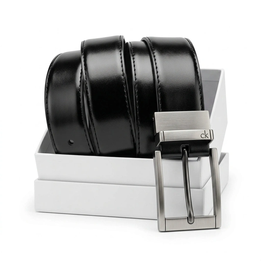 Calvin Klein Men's Reversible Genuine Leather Belt with Gift Box #18