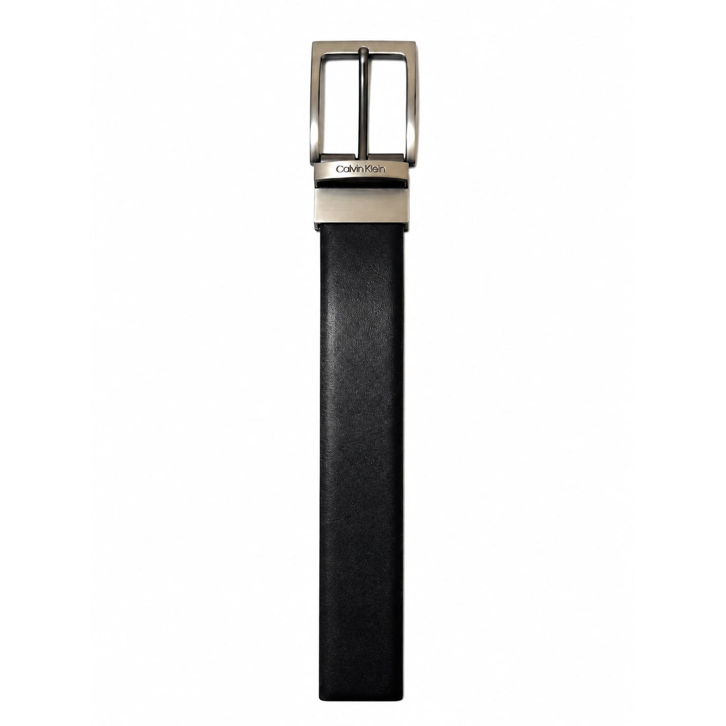 Calvin Klein Men's Reversible Leather Belt – Black & Dark Brown with Silver-Tone Buckle#27
