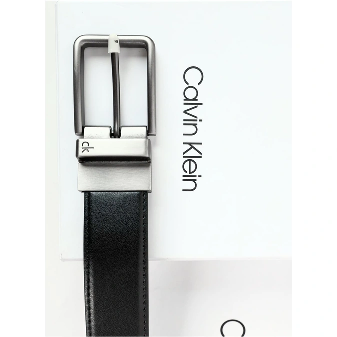 CK Black Leather Wallet-Belt Set For Men #10