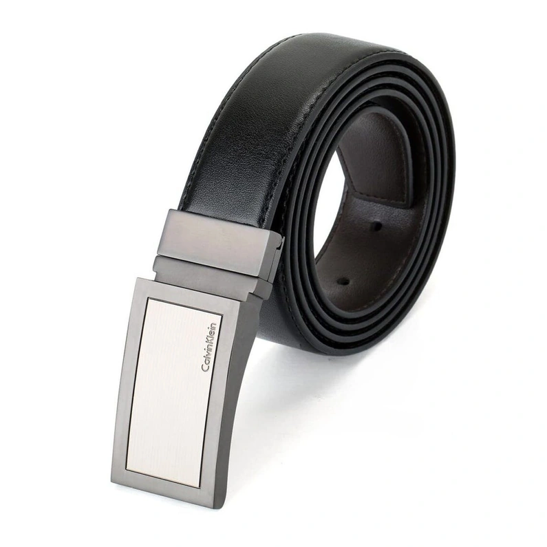 CK Black Leather Wallet-Belt Set For Men #7