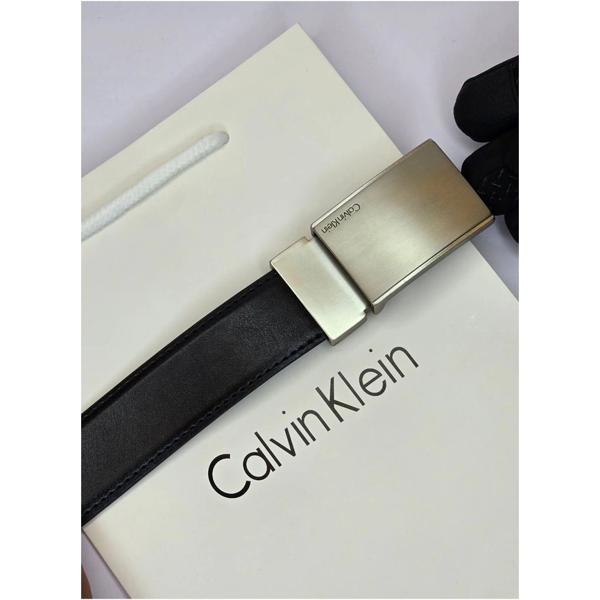 CK Black Leather Wallet-Belt Set For Men #9