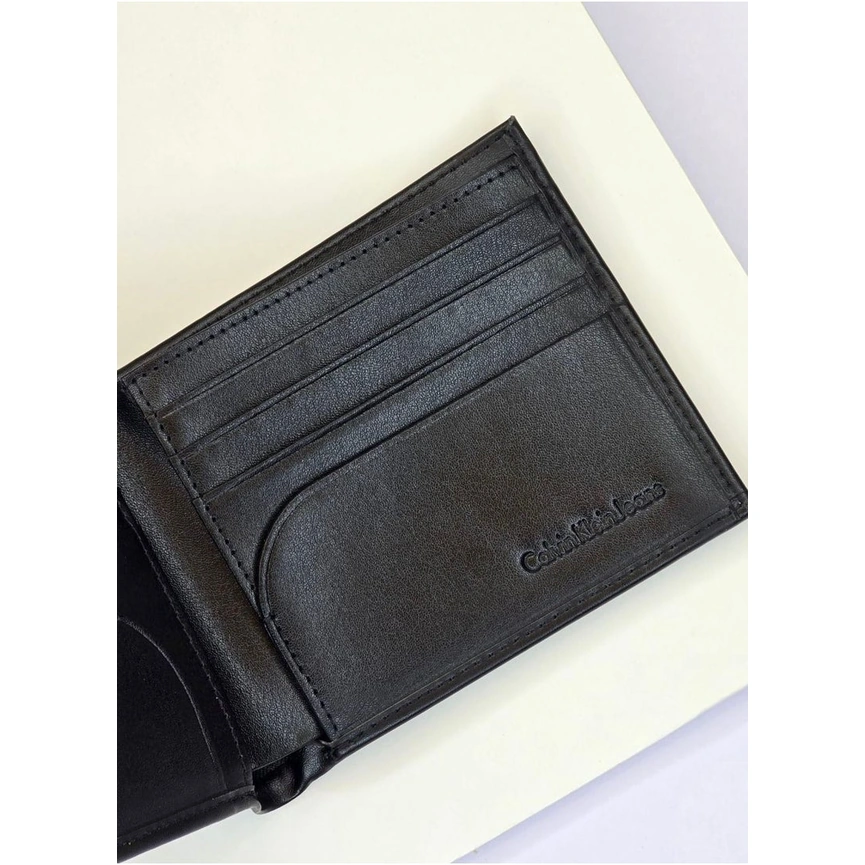 CK Black Leather Wallet-Belt Set For Men #9