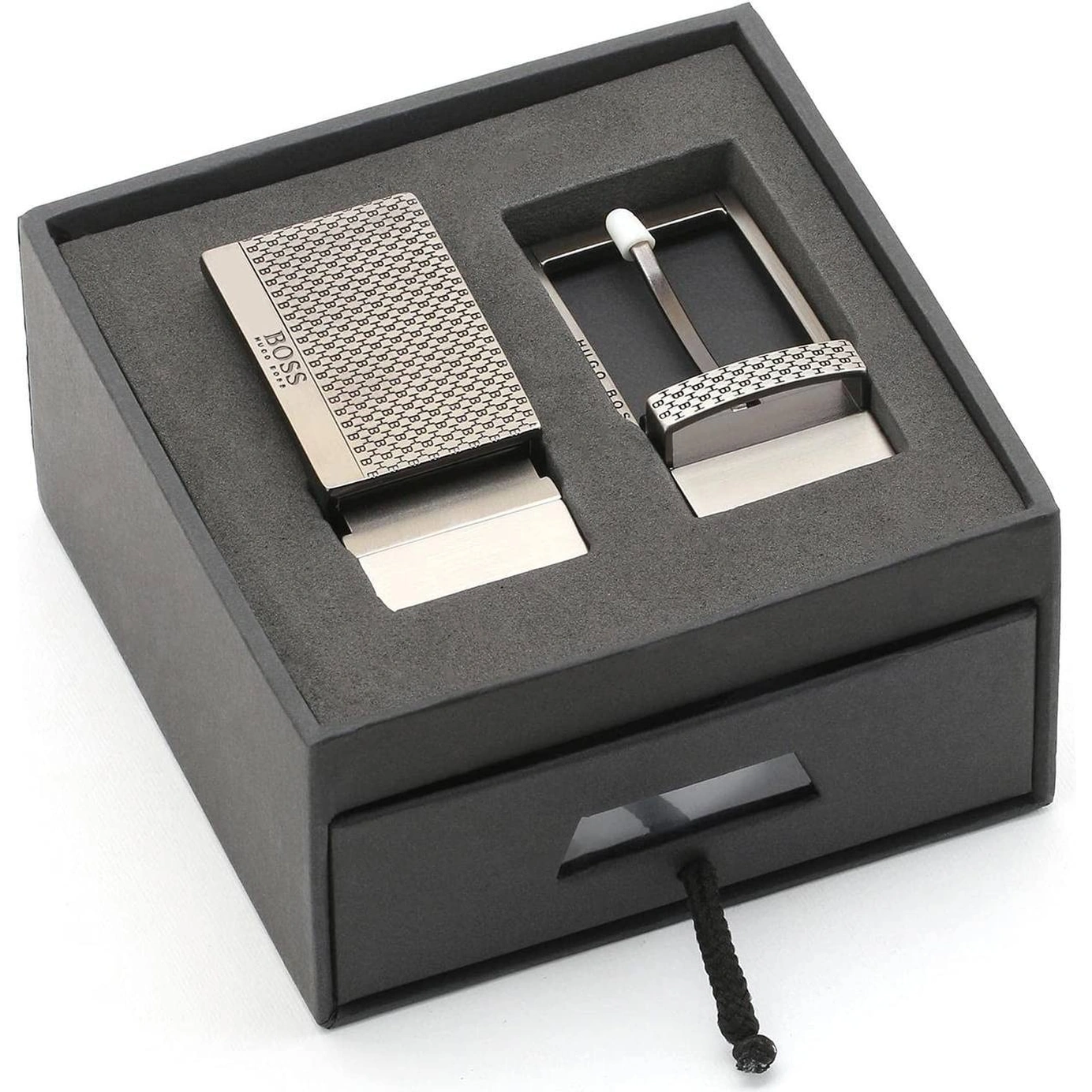 Hugo Boss Men’s Leather Belt Set  2-Interchangeable Buckles #05