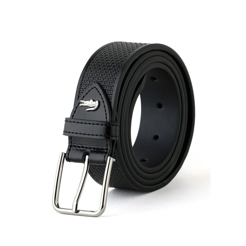 LC Black Leather Wallet-Belt Set For Men #04