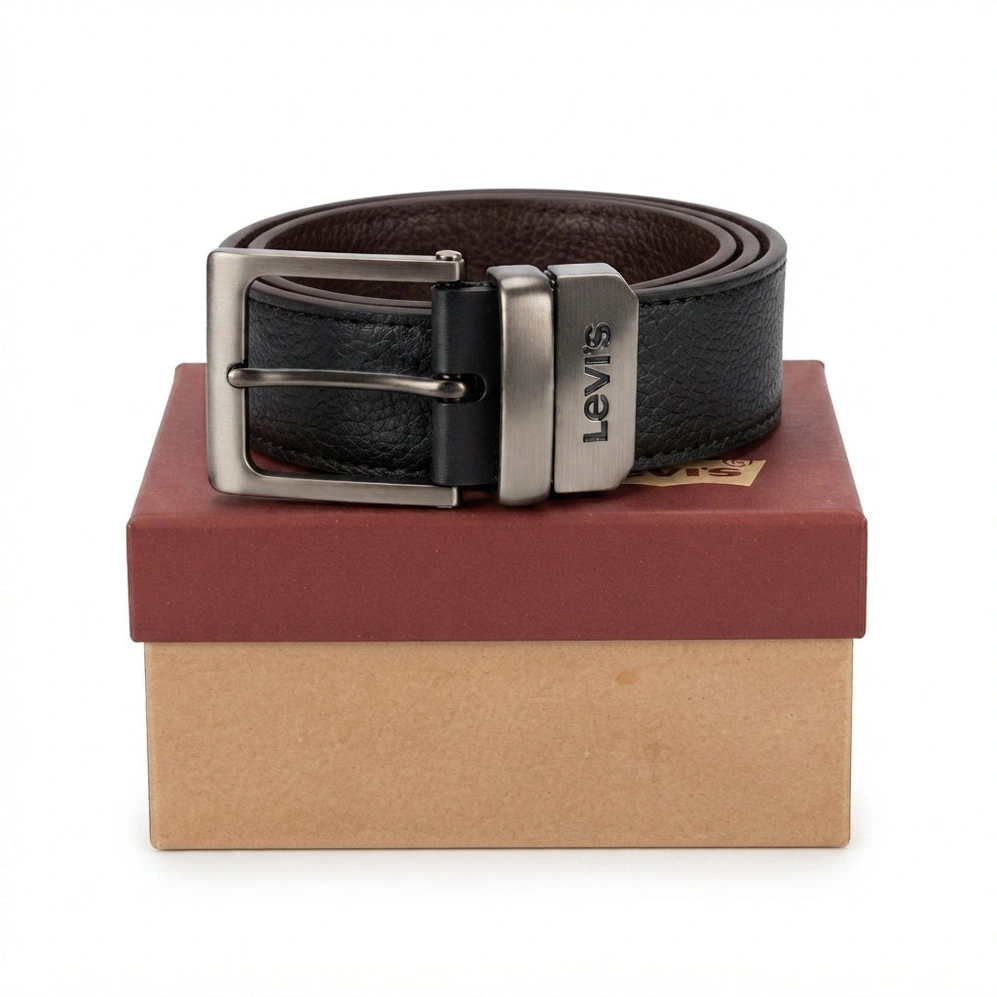 Levi's Men's Reversible Leather Belt (BlackBrown) #04