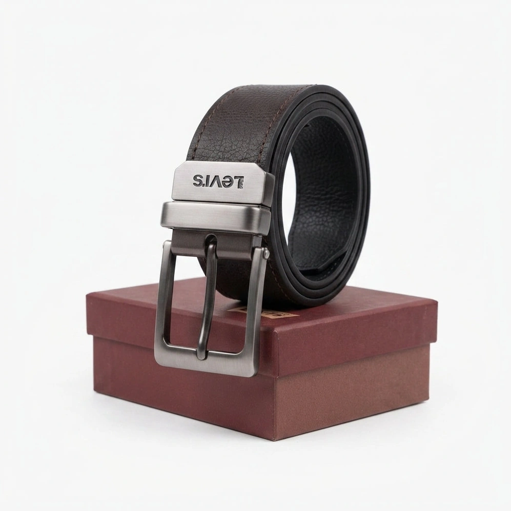 Levi's Men's Reversible Leather Belt (BlackBrown) #04