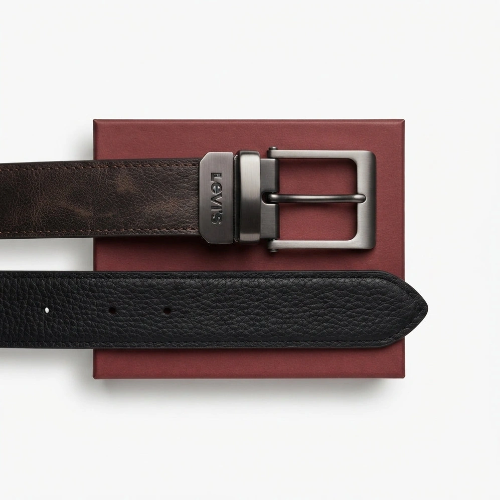 Levi's Men's Reversible Leather Belt (BlackBrown) #04