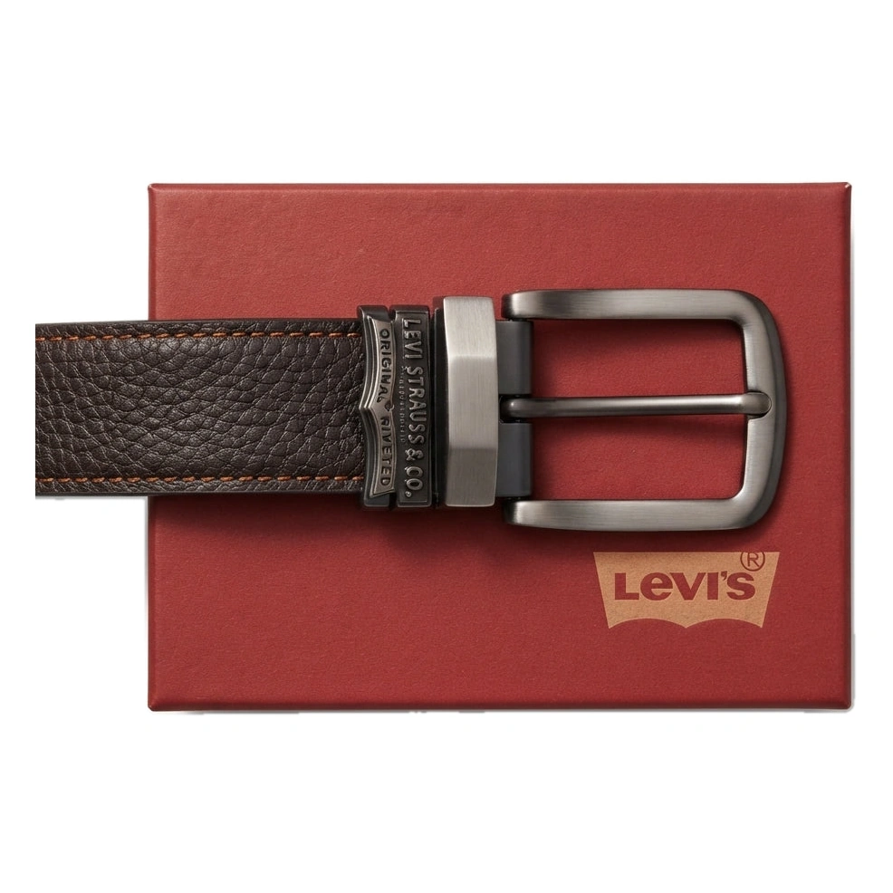 Levi's Men's Reversible Leather Belt Dual-Sided Style and Premium Quality #02