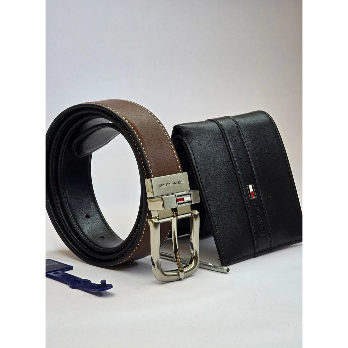 TH Leather Wallet-Belt Set For Men #04