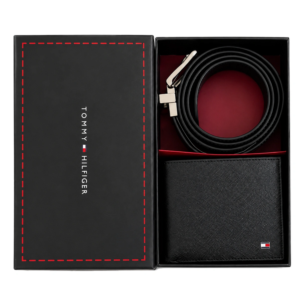 Tommy Hilfiger Men's Luxury Gift Set – Wallet & Reversible Leather Belt#09