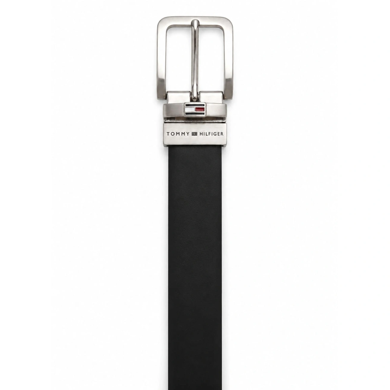 Tommy Hilfiger Men's Reversible Belt – Black & Brown Leather Belt with Silver-Tone Buckle#08
