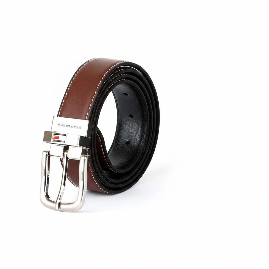 Tommy Hilfiger Men’s Leather Belt & Wallet Set  Reversible Design #1