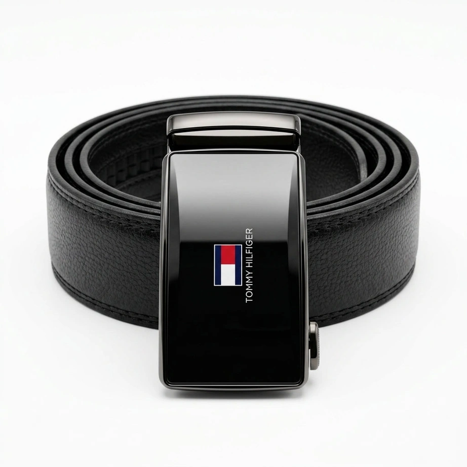 Tommy Hilfiger Men’s Leather Gift Set – Automatic Belt & Wallet #017
