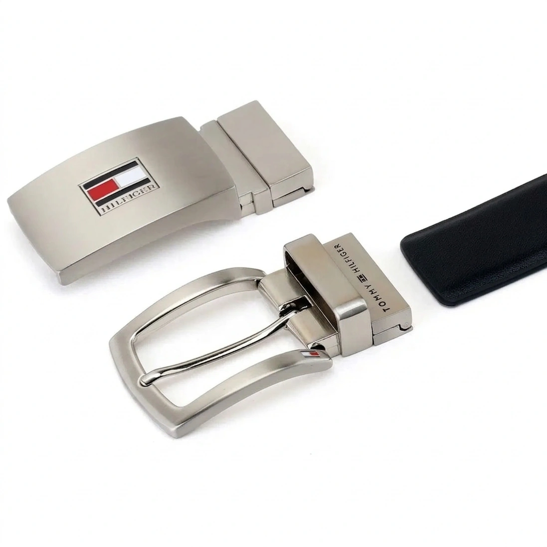 Tommy Hilfiger Men’s Reversible Belt Set – Black & Brown Leather #05