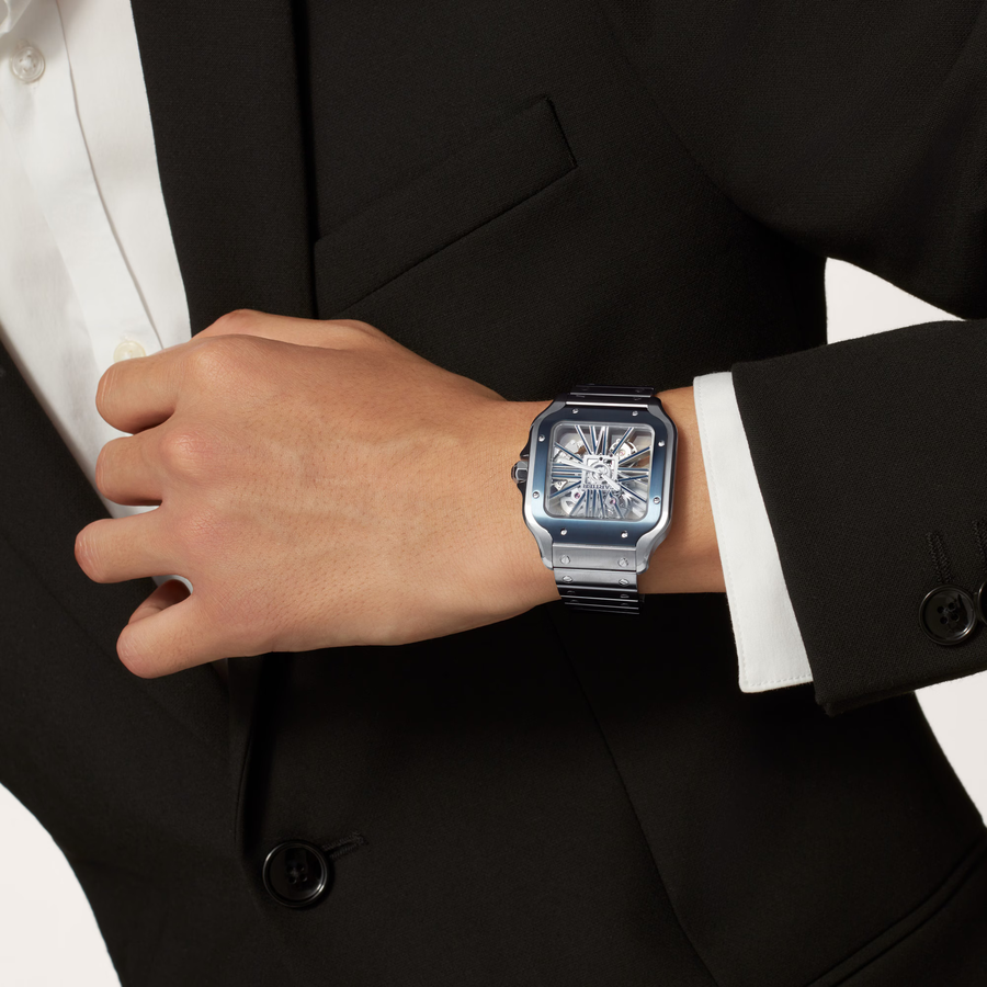 Cartier Watch For Men - Santos de Cartier Skeleton Watch (Large Model) - WHSA0026