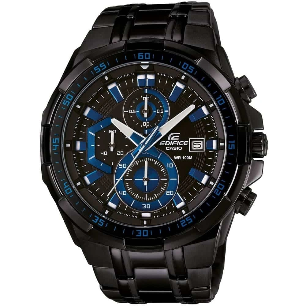 Casio Edifice Chronograph Watch for Men Black Dial with Black Stainless steel Strap EFR-539BK-1A2V (927)
