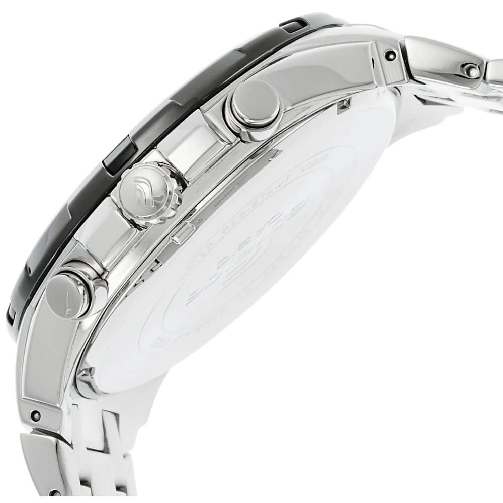 Casio Edifice Chronograph Watch for Men Black Dial with Silver Stainless steel Strap EF-539D-1AV