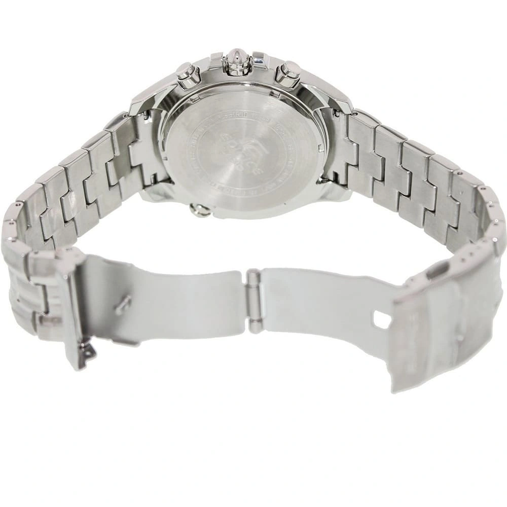 Casio Edifice Chronograph Watch for Men Black Dial with Silver Stainless steel Strap EF-543D-1AV