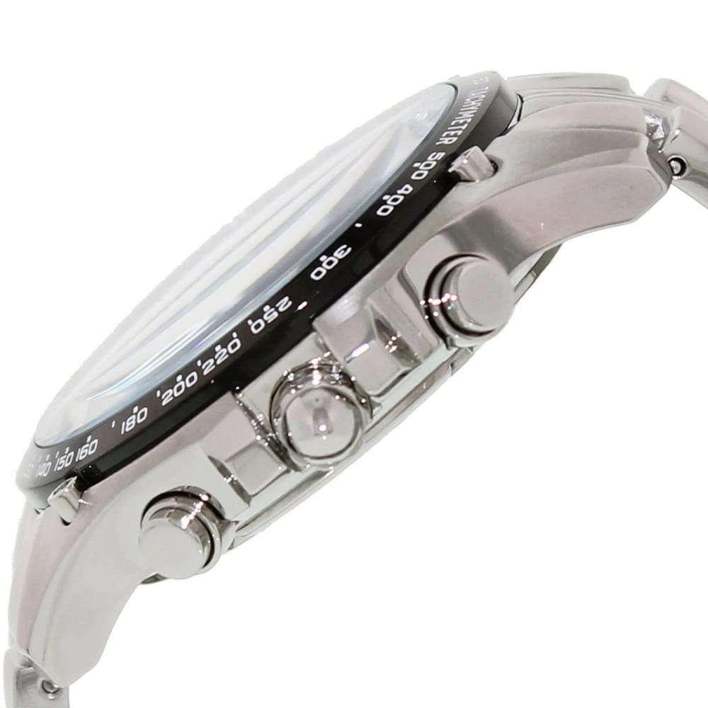 Casio Edifice Chronograph Watch for Men Black Dial with Silver Stainless steel Strap EF-543D-1AV