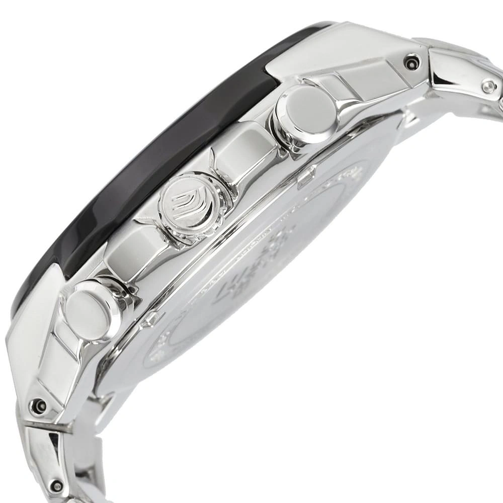 Casio Edifice Chronograph Watch for Men Black Dial with Silver Stainless steel Strap EF-554SP-1A