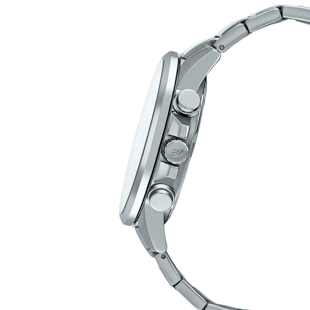 Casio Edifice Chronograph Watch for Men Silver Dial with Silver Stainless steel Strap EFR-303D-7AV (924)