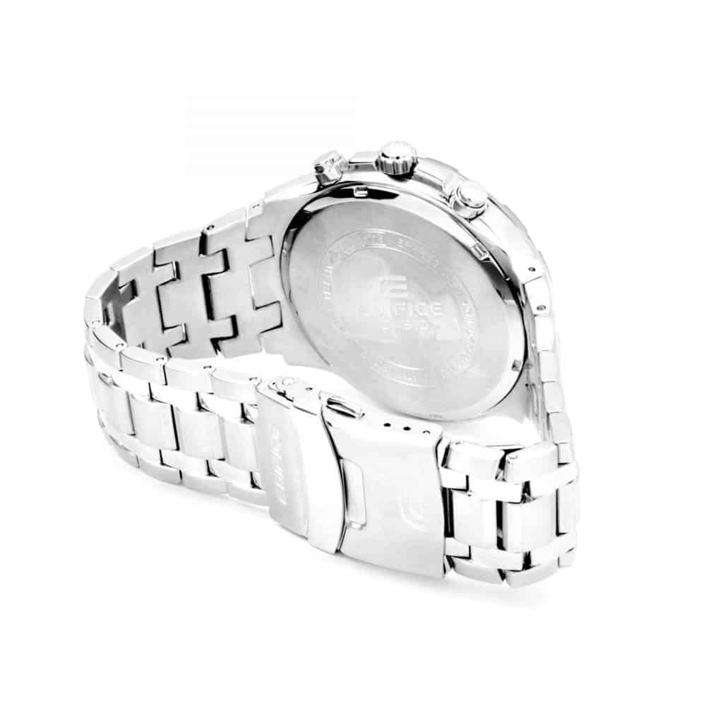 Casio Edifice Chronograph Watch for Men White Dial with Silver Stainless steel Strap EF-539D-7AV