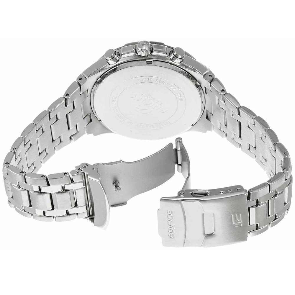 Casio Edifice Chronograph Watch for Men White Dial with Silver Stainless steel Strap EF-539D-7AV
