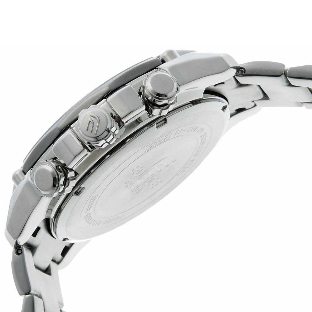 Casio Edifice Chronograph Watch for Men White Dial with Silver Stainless steel Strap EF-550D-7AV