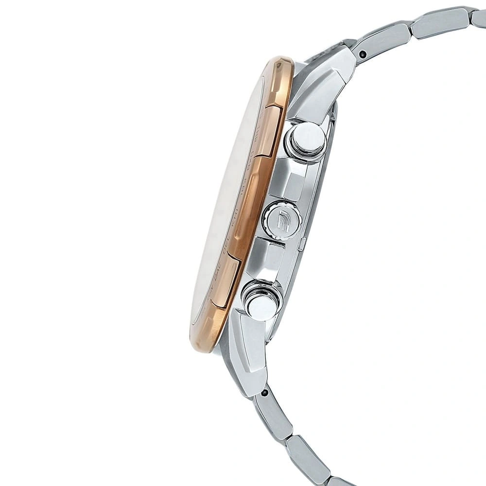 Casio Edifice Chronograph Watch for Men White Dial with Silver Stainless steel Strap EFR-550D-7AV (943)