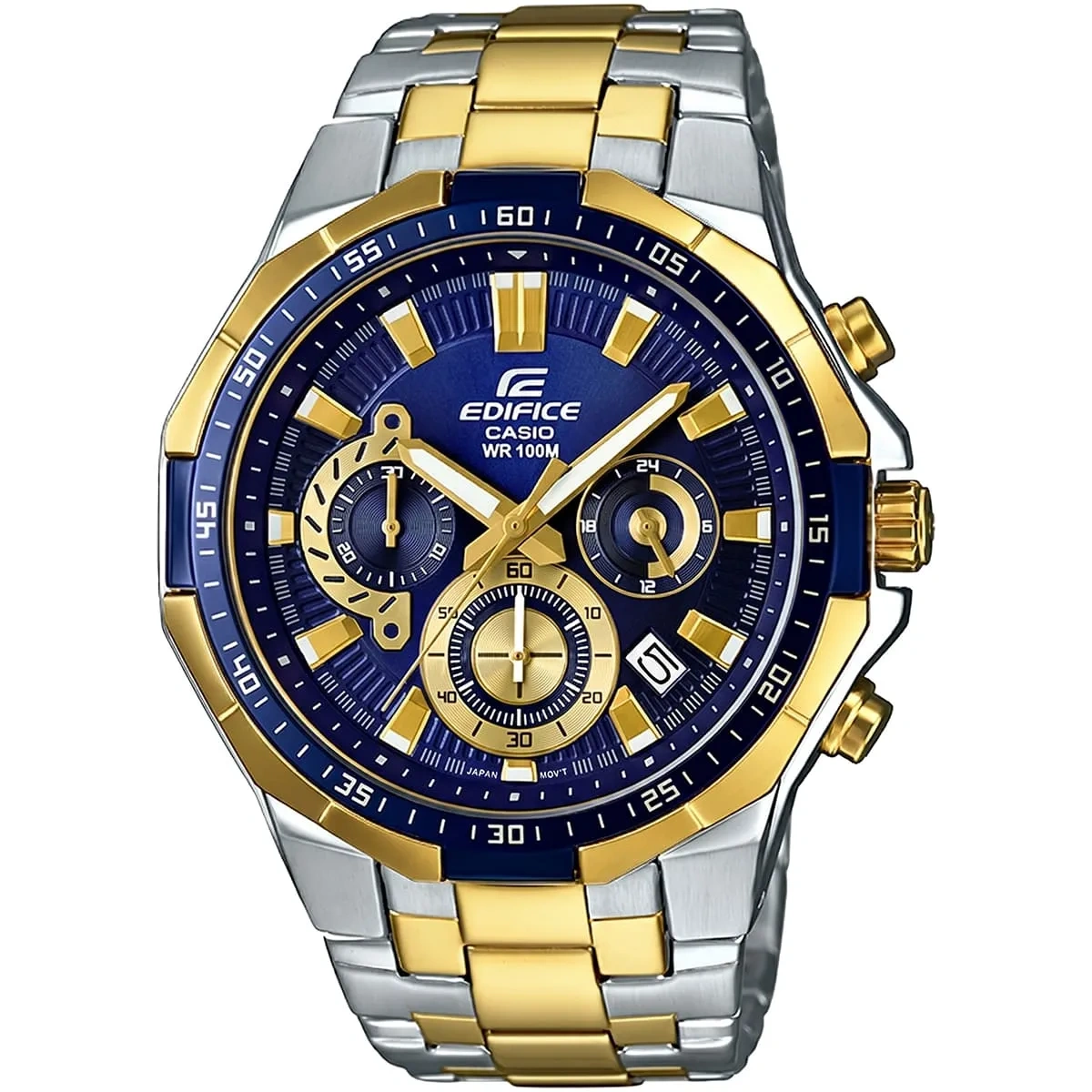 Casio Edifice Men’s EFR-554 Blue Dial Two-Tone Watch (901)