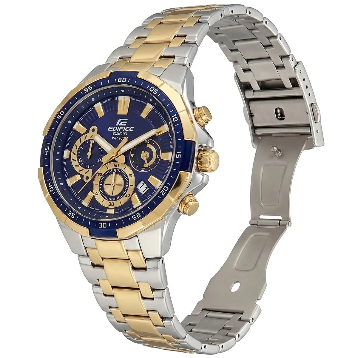 Casio Edifice Men’s EFR-554 Blue Dial Two-Tone Watch (901)