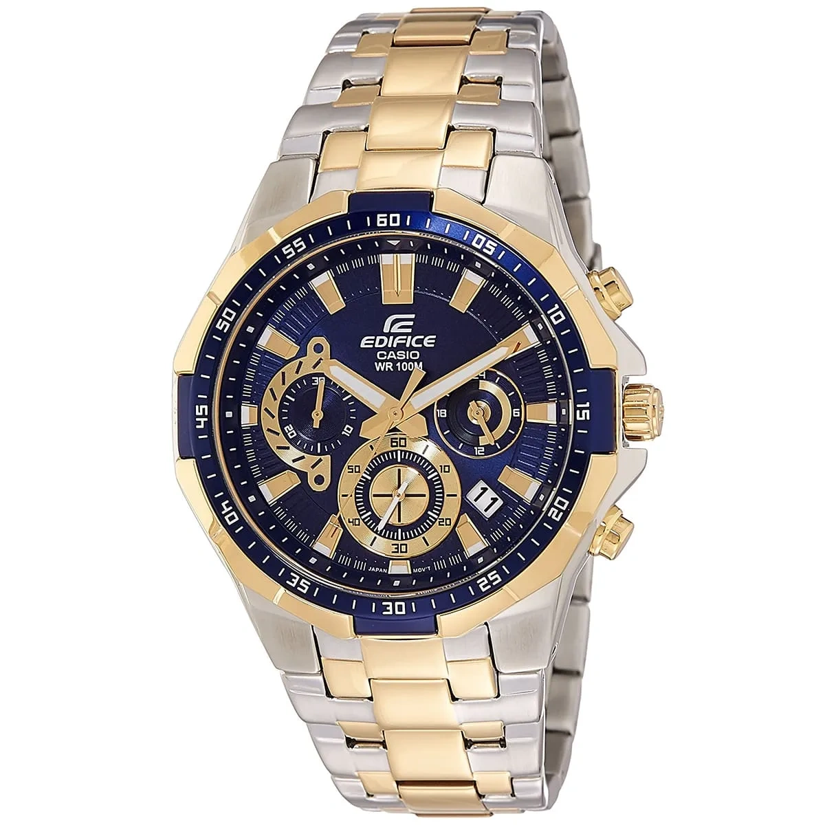 Casio Edifice Men’s EFR-554 Blue Dial Two-Tone Watch (901)