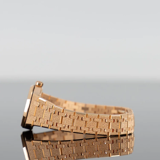 Audemars Piguet Watch For Women - Royal Oak Mini Frosted Gold Quartz - Ref. 67630OR.GG.1312OR.01