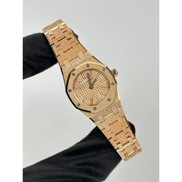 Audemars Piguet Watch For Women - Royal Oak Mini Frosted Gold Quartz - Ref. 67630OR.GG.1312OR.01