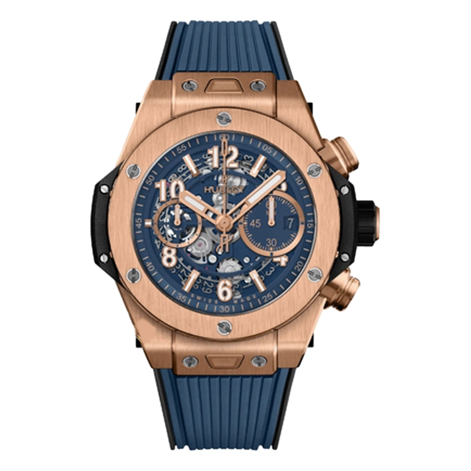 Hublot Watch For Men - Big Bang Unico King Gold Blue Ceramic, 44 mm