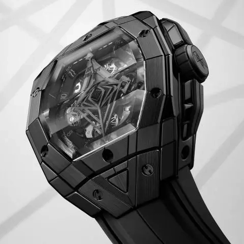 Hublot Watch For Men - Big Bang Unico Sang Bleu III, Black Ceramic