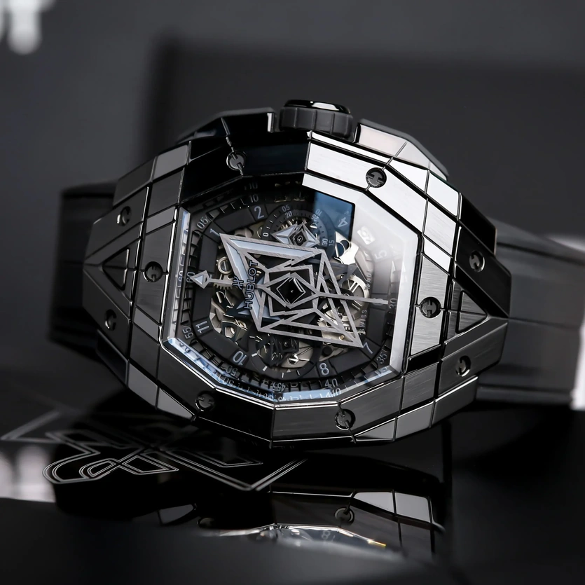 Hublot Watch For Men - Big Bang Unico Sang Bleu III, Black Ceramic