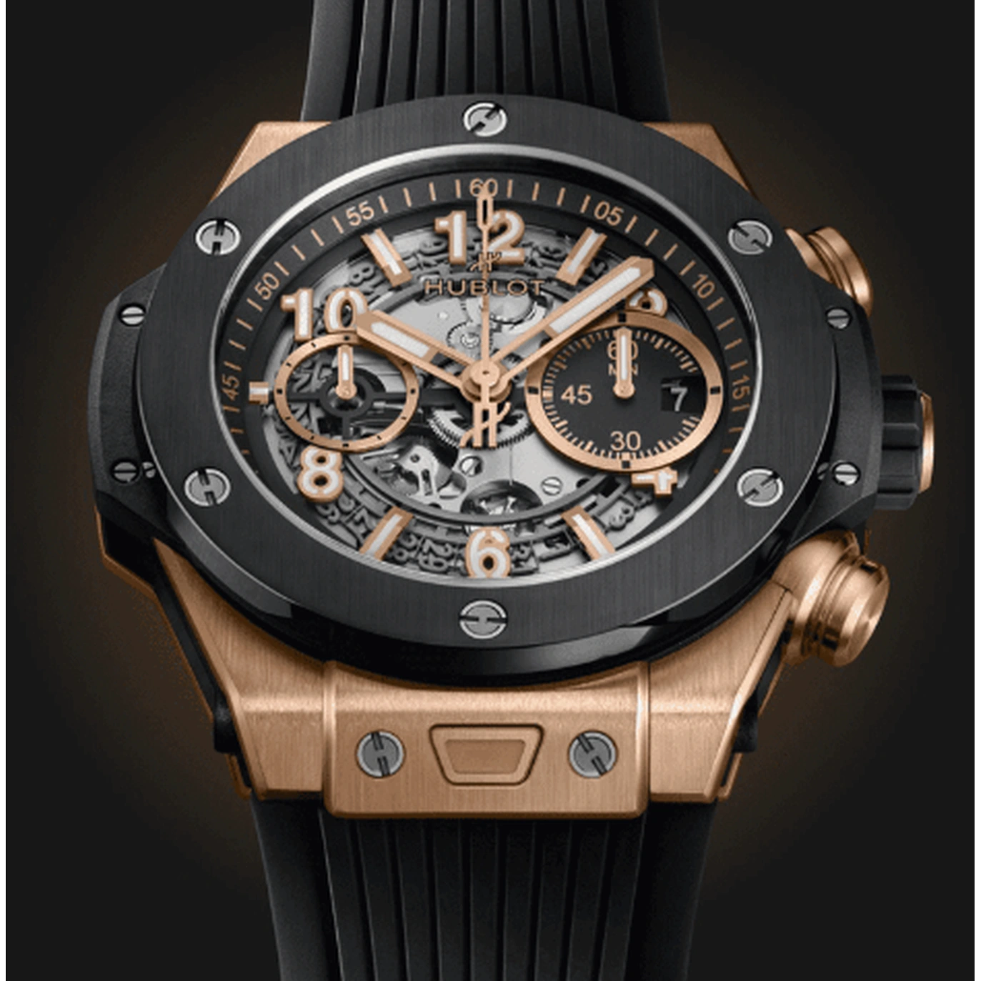 Hublot Watch For Men - Big Bang Unico, King Gold Rubber, 45 mm