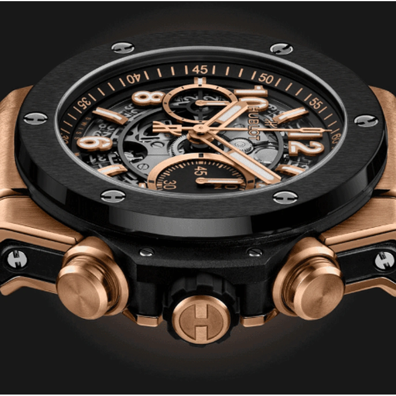 Hublot Watch For Men - Big Bang Unico, King Gold Rubber, 45 mm