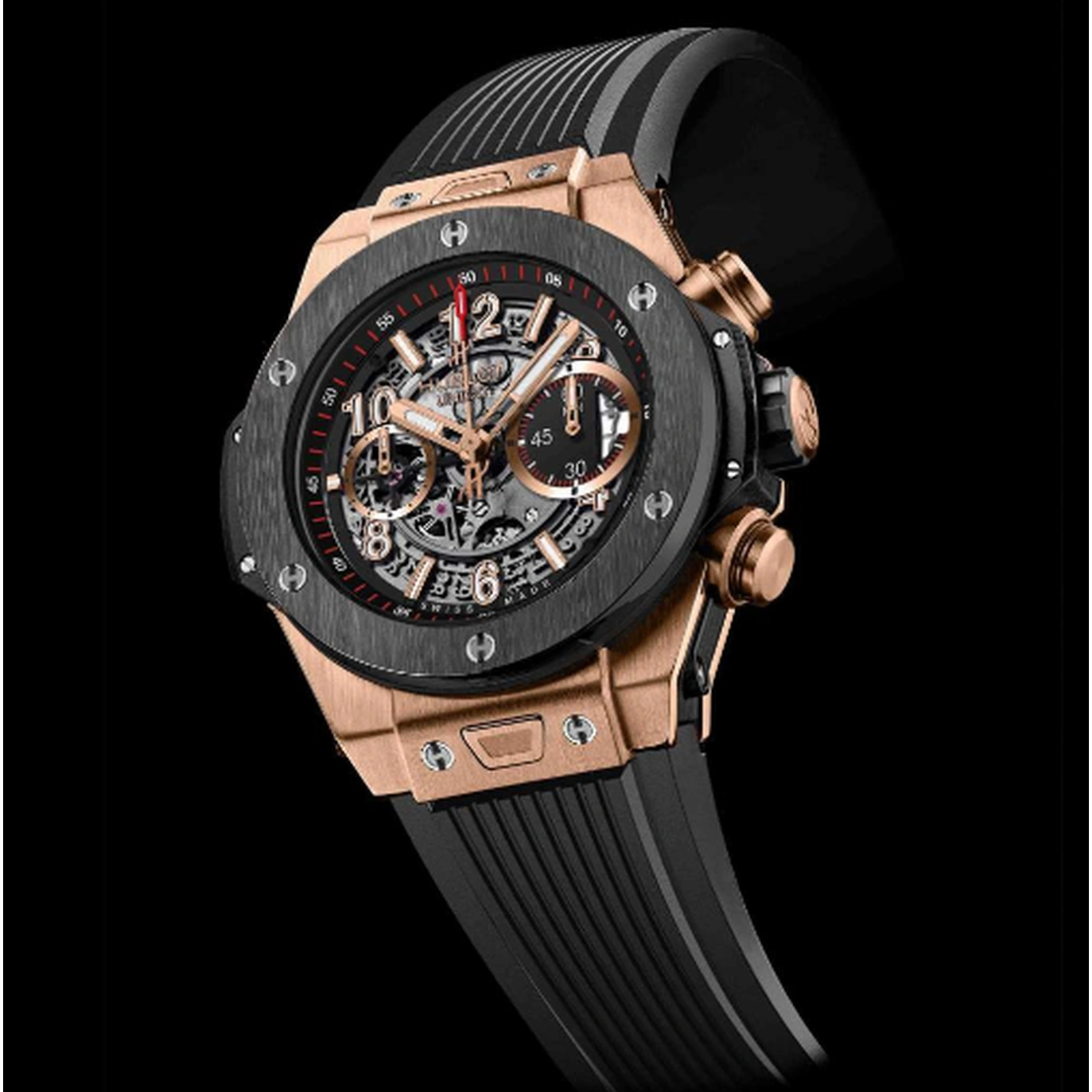 Hublot Watch For Men - Big Bang Unico, King Gold Rubber, 45 mm